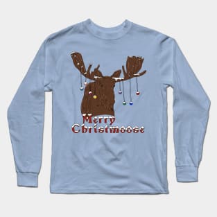 Merry Christmas Moose Long Sleeve T-Shirt